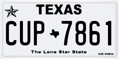 TX license plate CUP7861