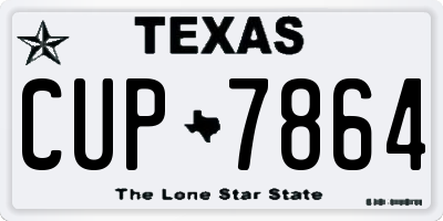 TX license plate CUP7864