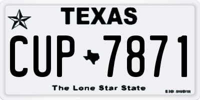 TX license plate CUP7871