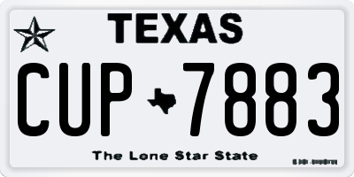 TX license plate CUP7883