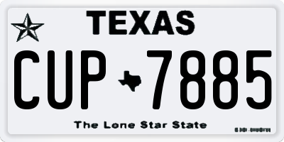 TX license plate CUP7885