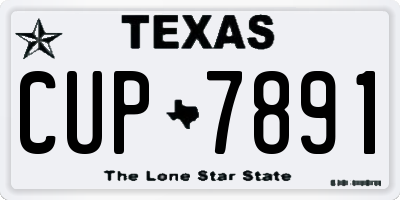 TX license plate CUP7891