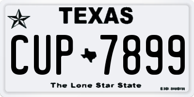 TX license plate CUP7899