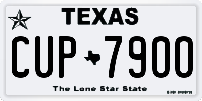 TX license plate CUP7900