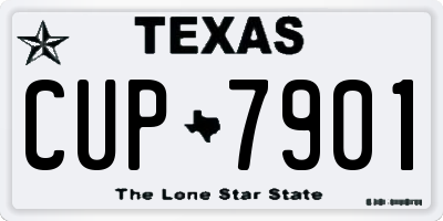 TX license plate CUP7901