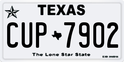 TX license plate CUP7902