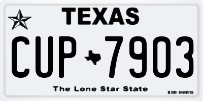 TX license plate CUP7903