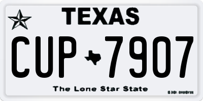 TX license plate CUP7907