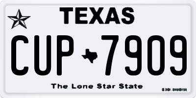 TX license plate CUP7909