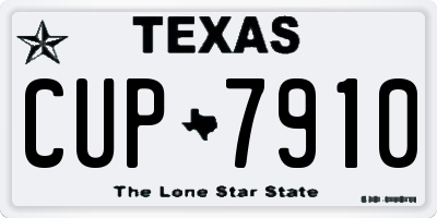 TX license plate CUP7910