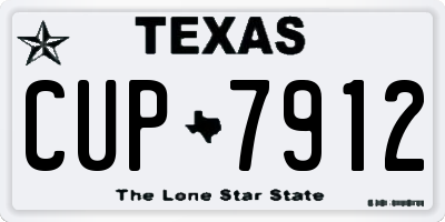 TX license plate CUP7912