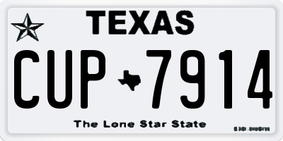 TX license plate CUP7914