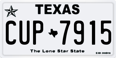TX license plate CUP7915