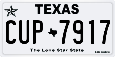 TX license plate CUP7917