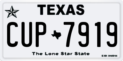 TX license plate CUP7919