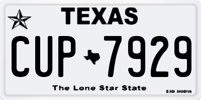 TX license plate CUP7929