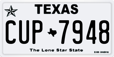 TX license plate CUP7948