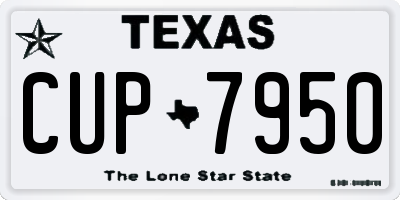 TX license plate CUP7950