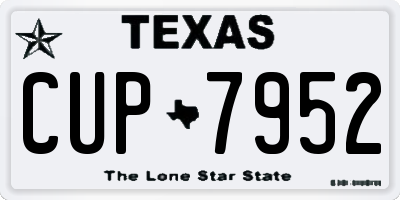 TX license plate CUP7952