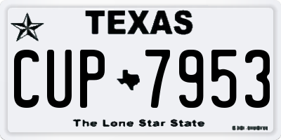 TX license plate CUP7953