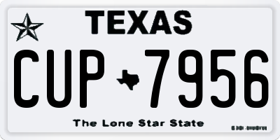 TX license plate CUP7956