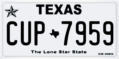 TX license plate CUP7959