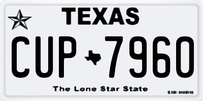 TX license plate CUP7960
