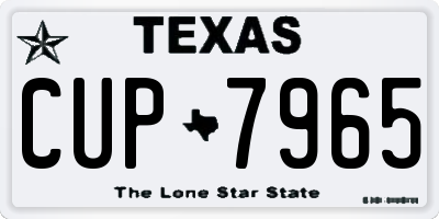 TX license plate CUP7965