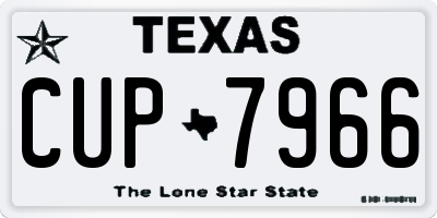 TX license plate CUP7966