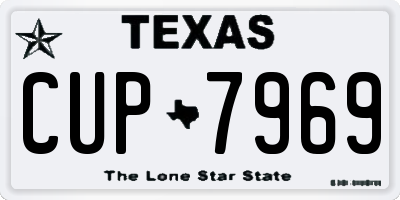 TX license plate CUP7969