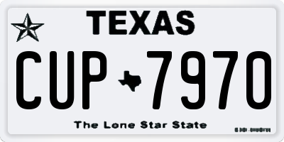 TX license plate CUP7970