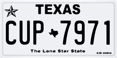 TX license plate CUP7971