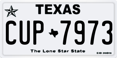 TX license plate CUP7973