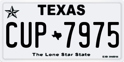 TX license plate CUP7975