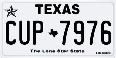 TX license plate CUP7976