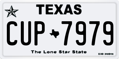 TX license plate CUP7979
