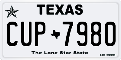 TX license plate CUP7980