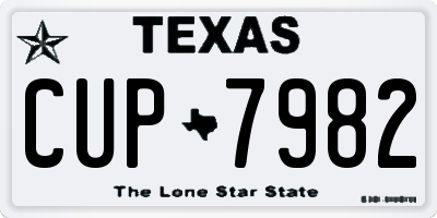 TX license plate CUP7982