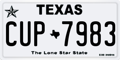 TX license plate CUP7983