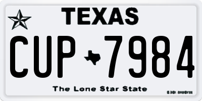 TX license plate CUP7984