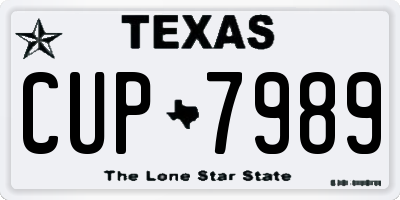 TX license plate CUP7989