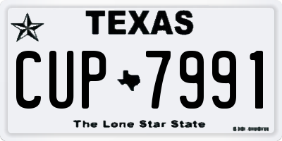 TX license plate CUP7991