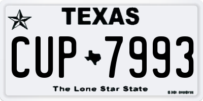 TX license plate CUP7993