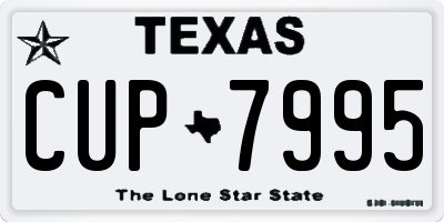 TX license plate CUP7995