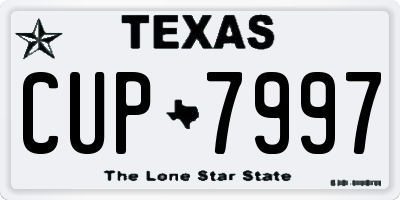 TX license plate CUP7997