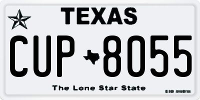 TX license plate CUP8055