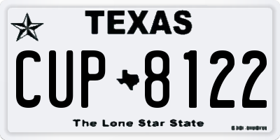 TX license plate CUP8122