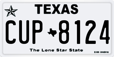 TX license plate CUP8124