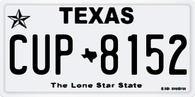 TX license plate CUP8152