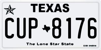 TX license plate CUP8176